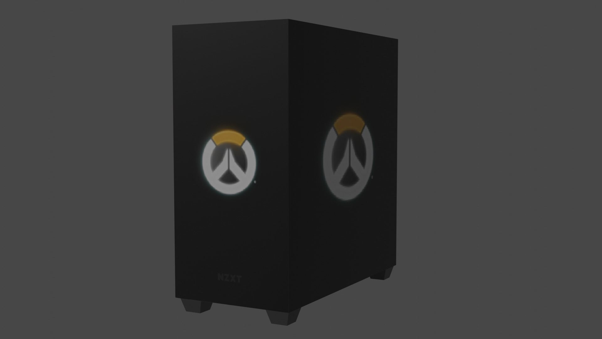 Ultra Low Poly NZXT H500i OverWatch Edition Pc Case Game Ready Free low-poly 3D model_2