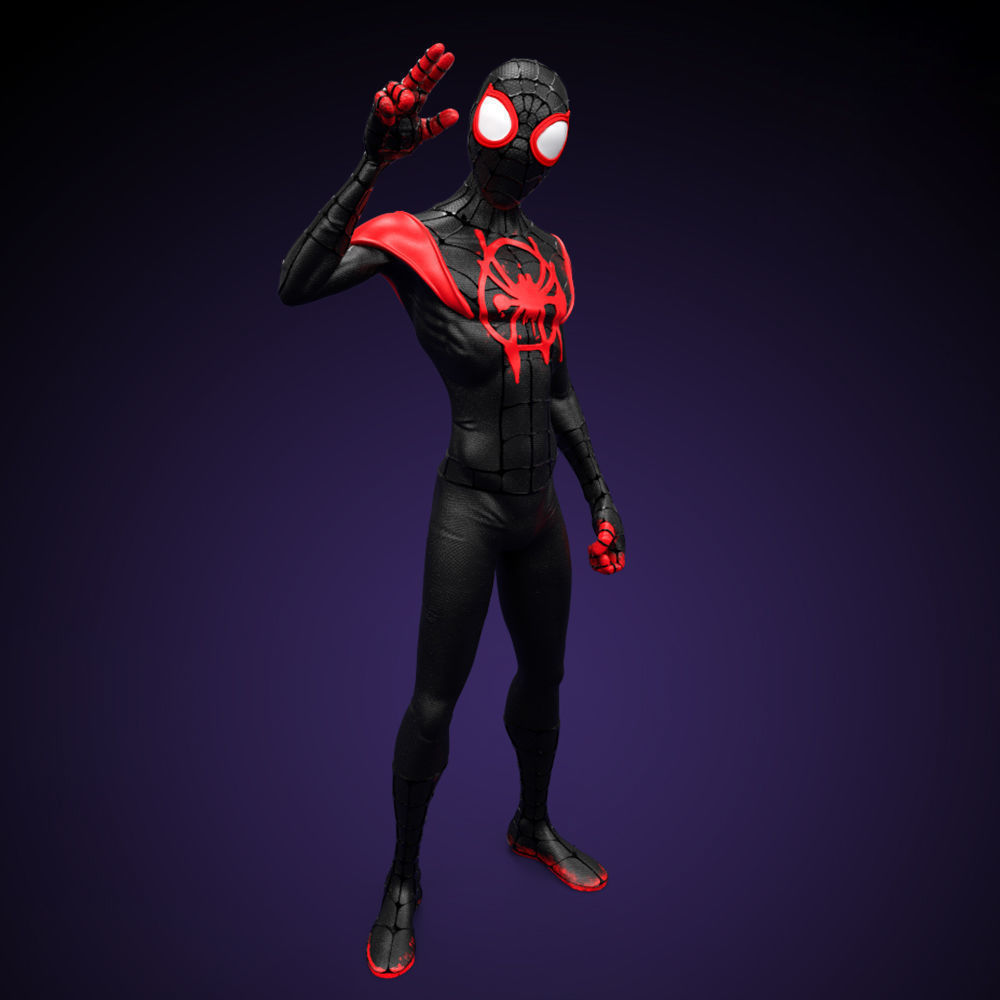 Fanart Miles Morales - Spiderman into the spiderverse version 3D print model_1