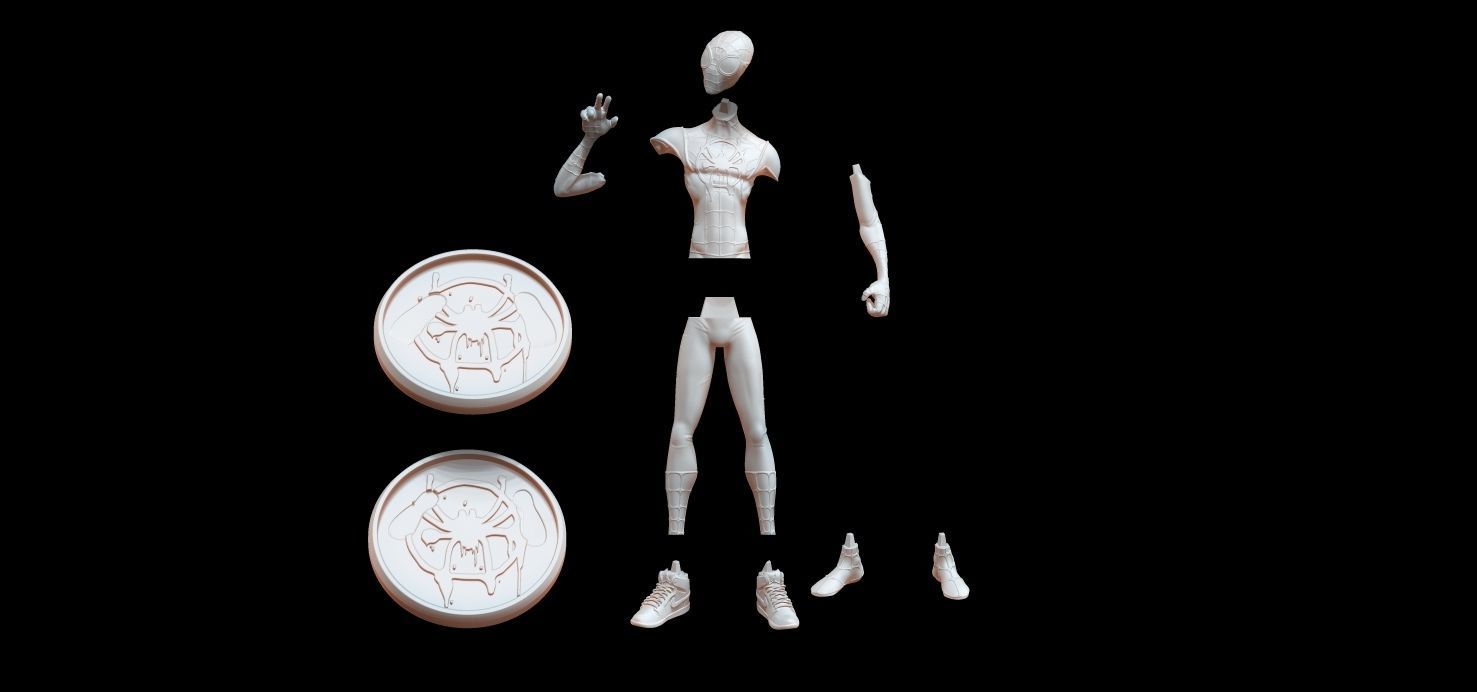 Fanart Miles Morales - Spiderman into the spiderverse version 3D print model_5