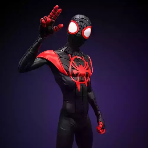 Fanart Miles Morales - Spiderman into the spiderverse version 3D print model