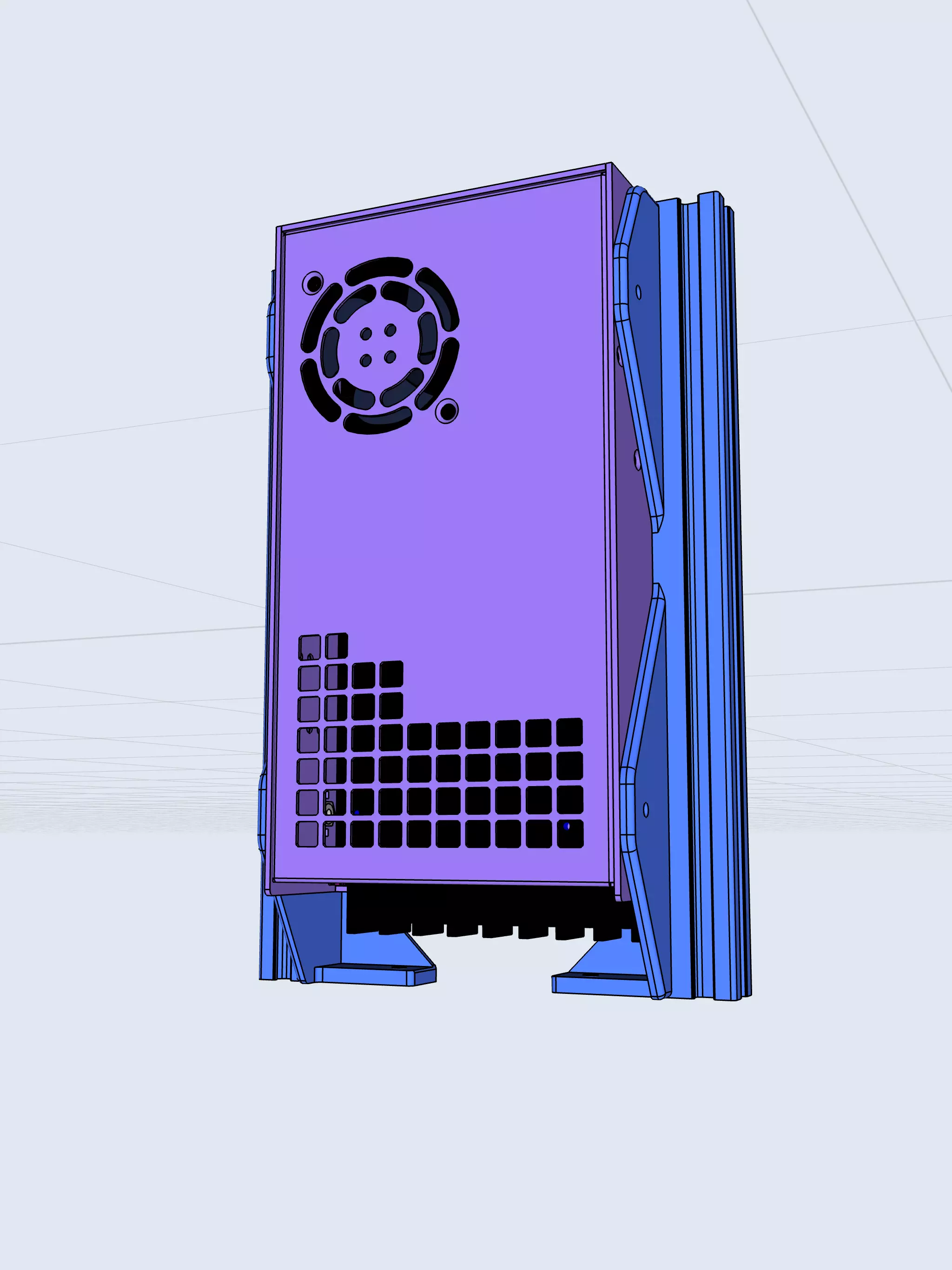 Meanwell SE-450 Holder for 20x20 profile Free 3D print model
