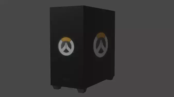 Ultra Low Poly NZXT H500i OverWatch Edition Pc Case Game Ready Low-poly 3D model
