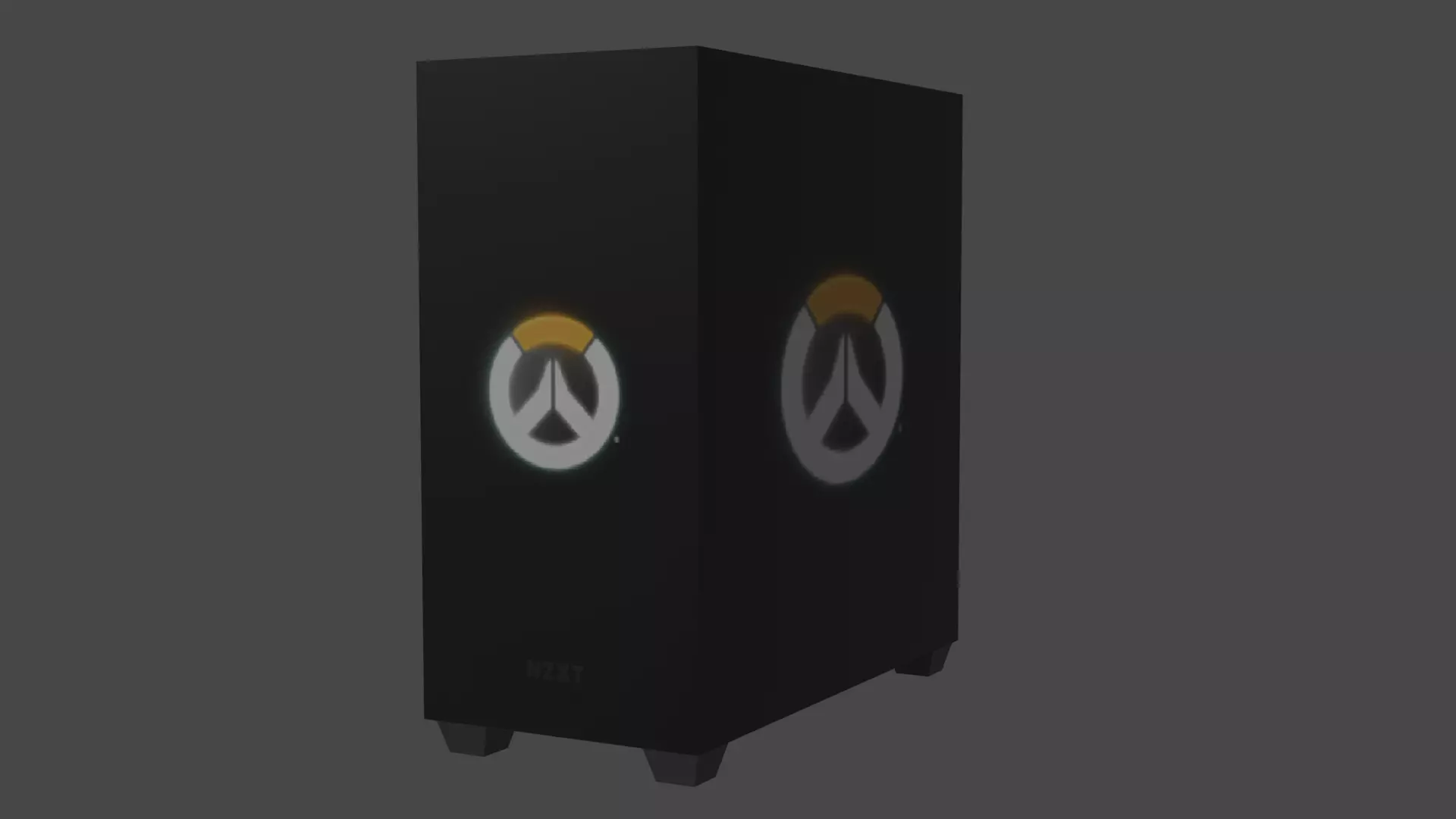 Ultra Low Poly NZXT H500i OverWatch Edition Pc Case Game Ready Low-poly 3D model_0