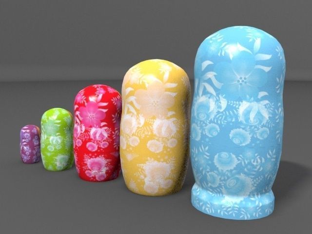 The Matryoshkas matryoshka dolls 3D model_3