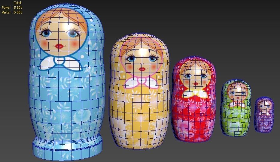 The Matryoshkas matryoshka dolls 3D model_6