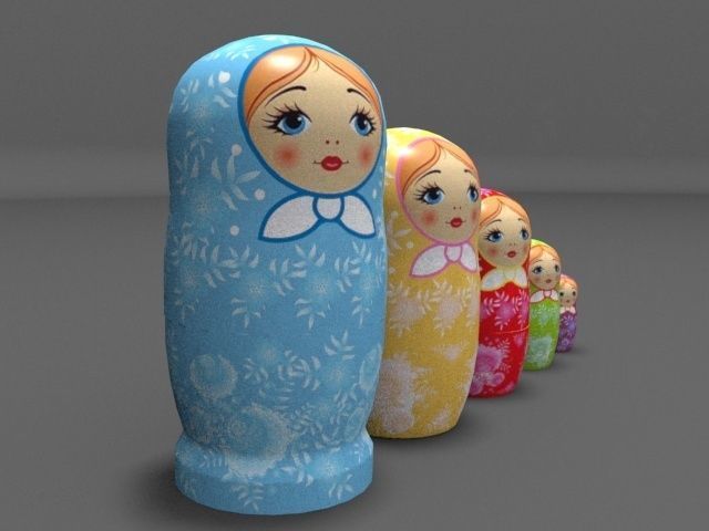 The Matryoshkas matryoshka dolls 3D model_2