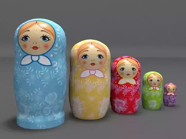 The Matryoshkas matryoshka dolls 3D model