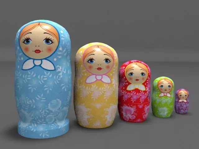 The Matryoshkas matryoshka dolls 3D model_0