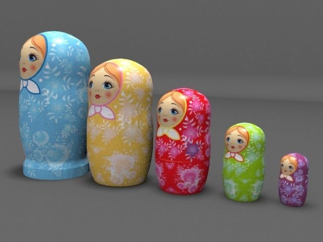 The Matryoshkas matryoshka dolls 3D model_1