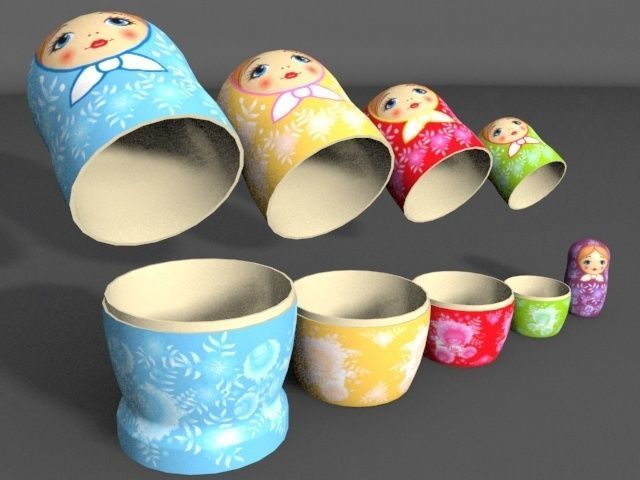 The Matryoshkas matryoshka dolls 3D model_4