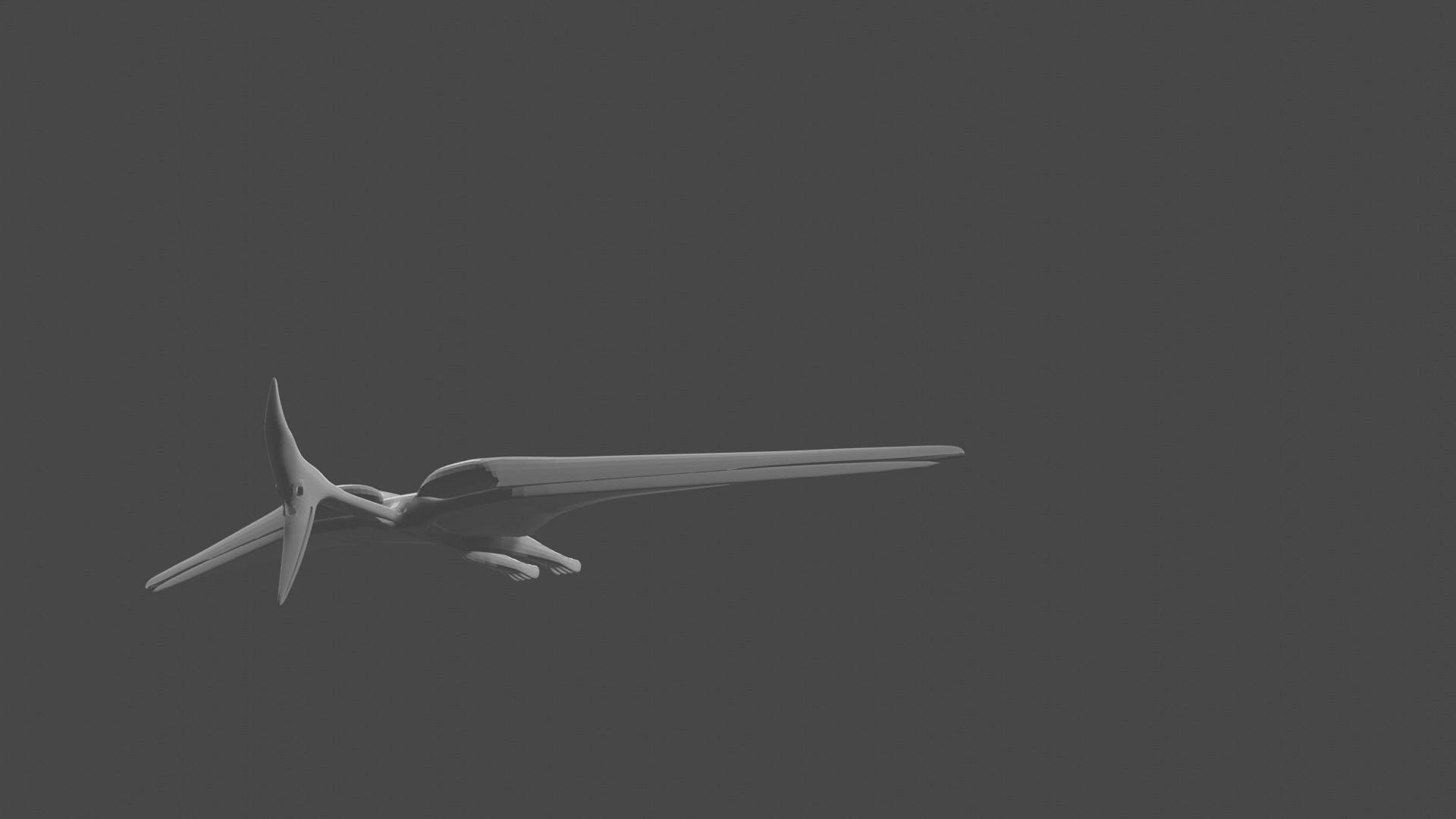 PTERODACTYL DINOSAUR  Low-poly 3D model_1
