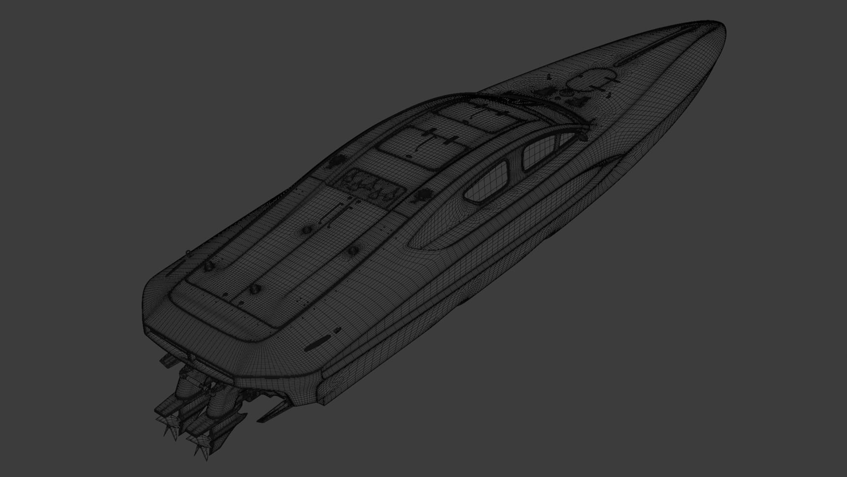 High Quality Vector V40R Martini x Porsche offshore powerboat 3D model_18