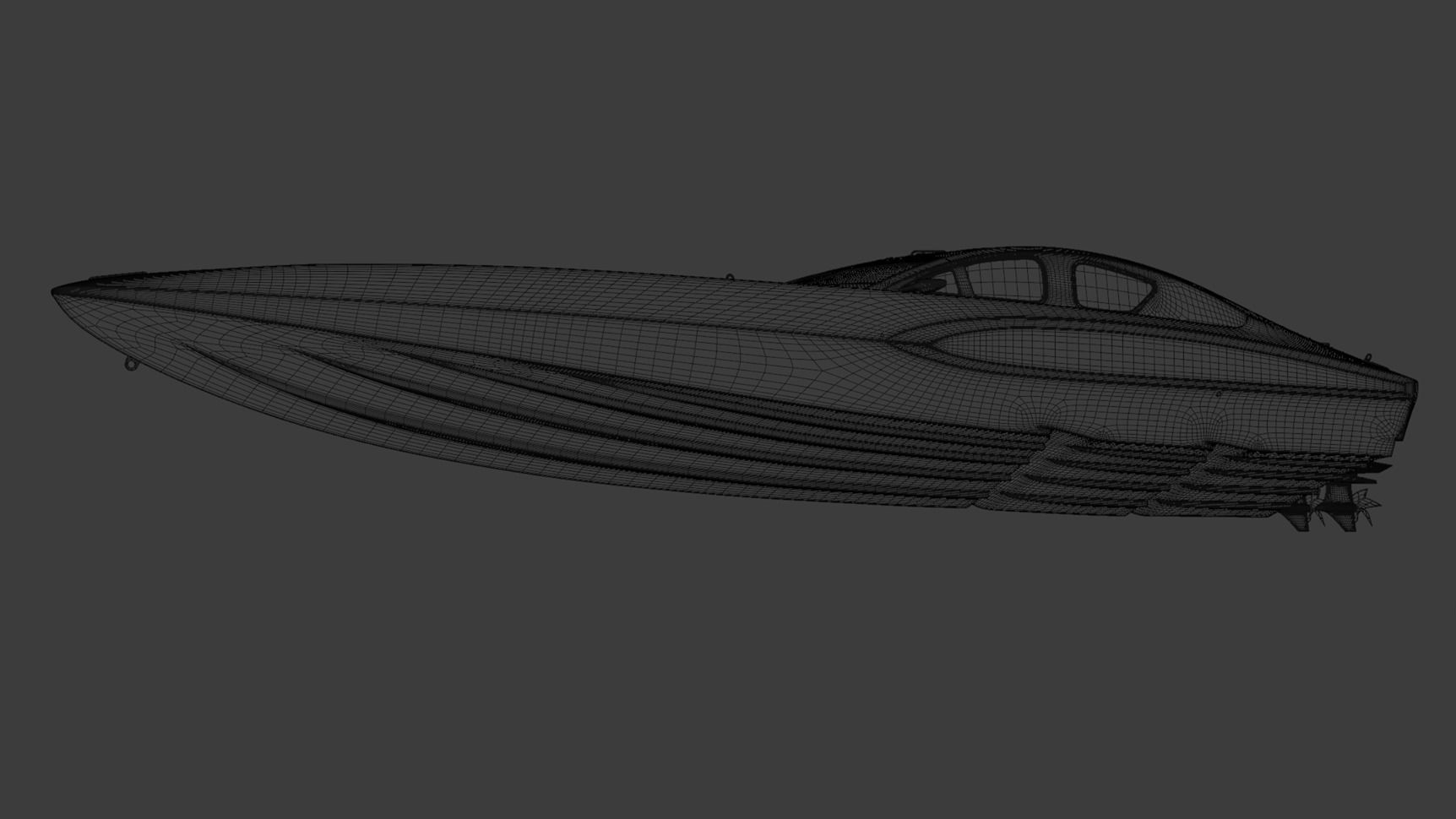High Quality Vector V40R Martini x Porsche offshore powerboat 3D model_20