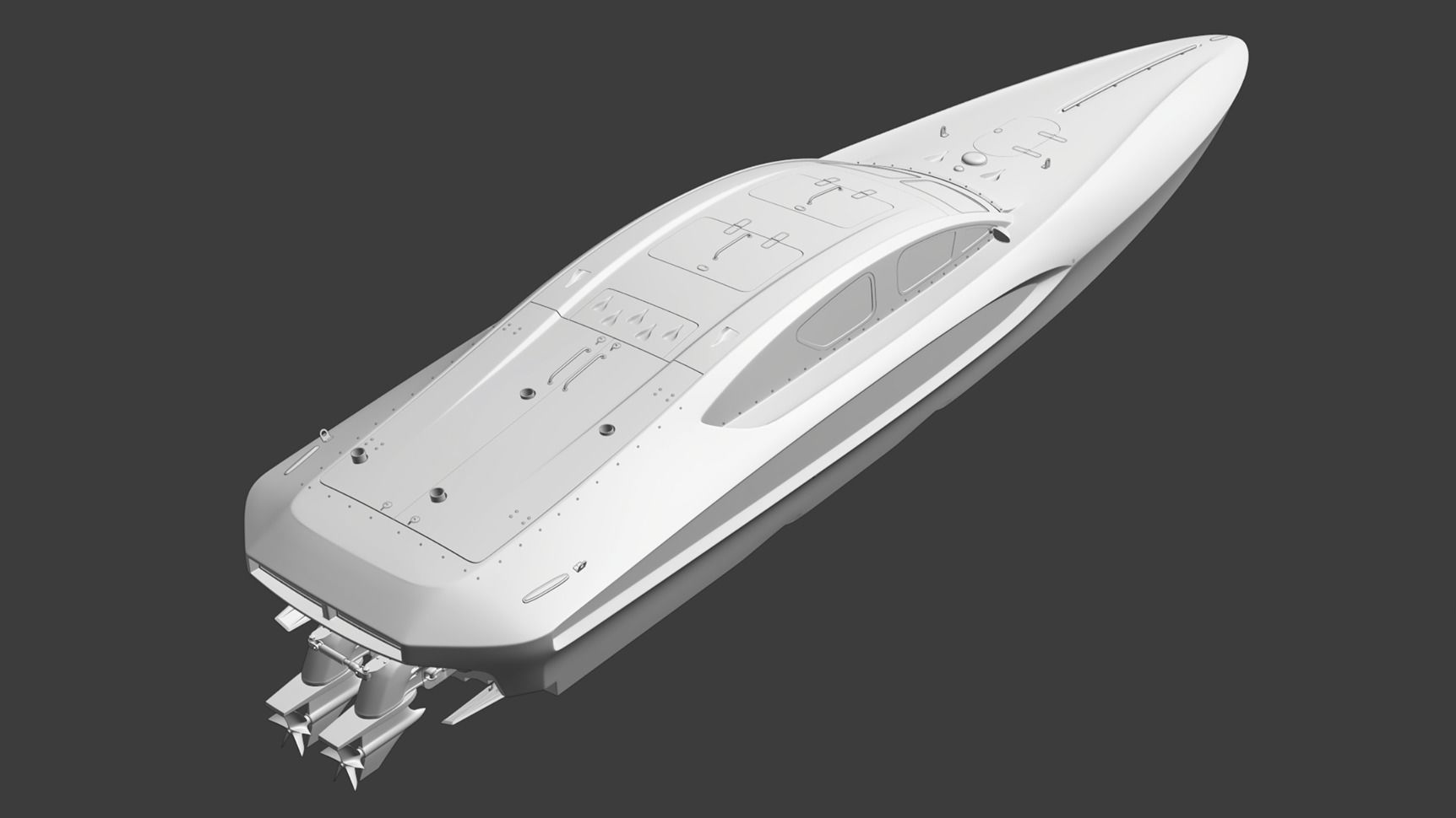 High Quality Vector V40R Martini x Porsche offshore powerboat 3D model_12