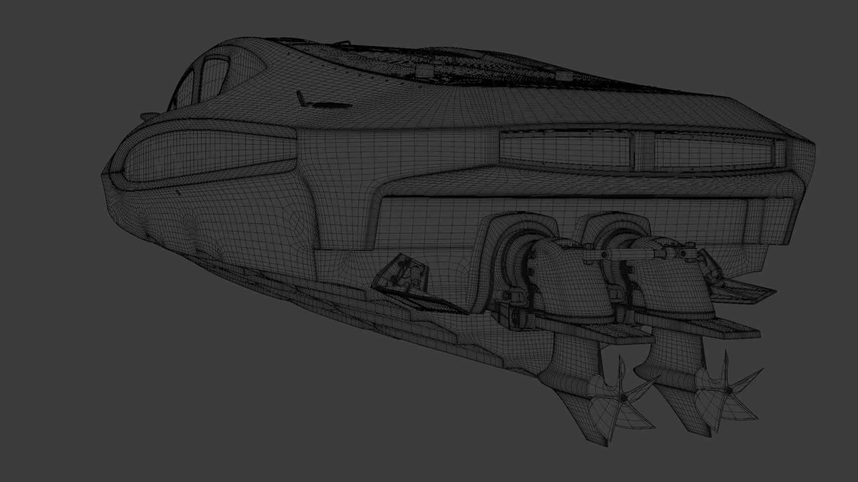 High Quality Vector V40R Martini x Porsche offshore powerboat 3D model_21