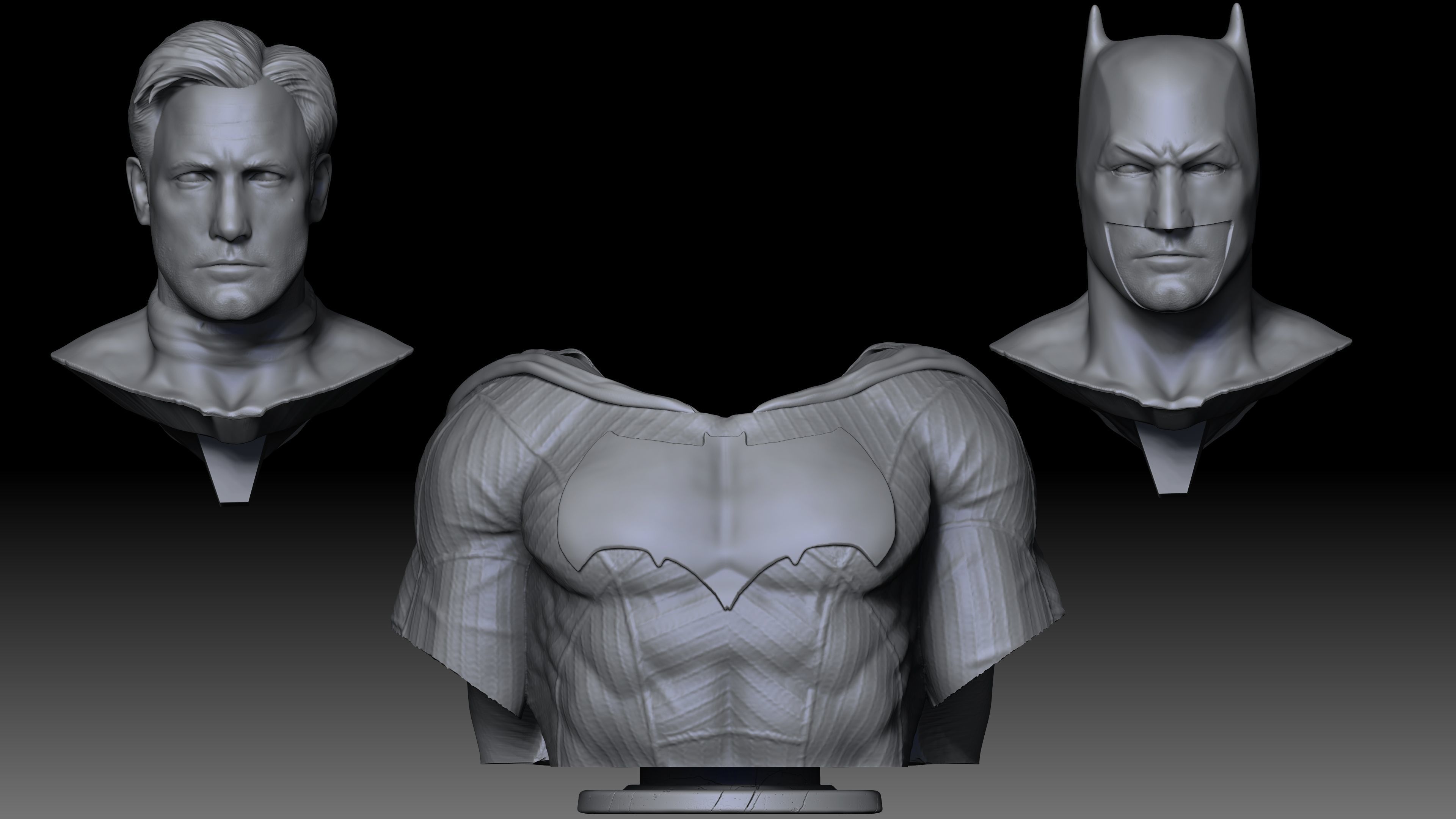 Bust Batman - 3D Print 3D print model_4