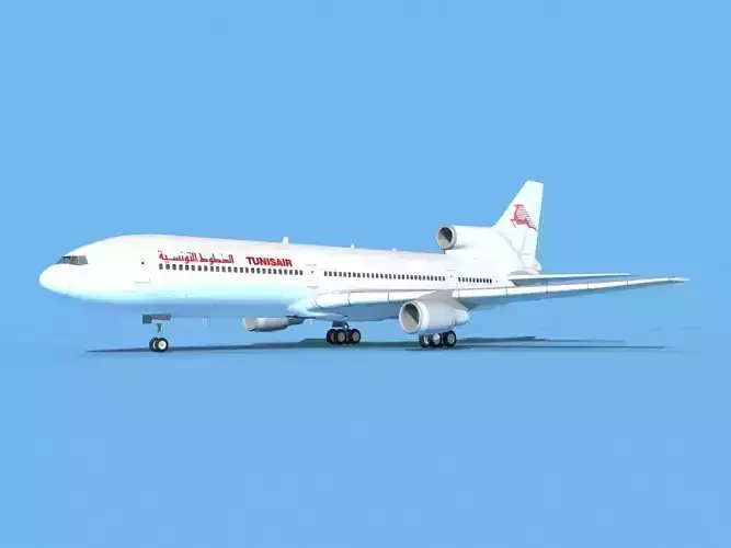 Lockheed L1011 Tunisair 3D model