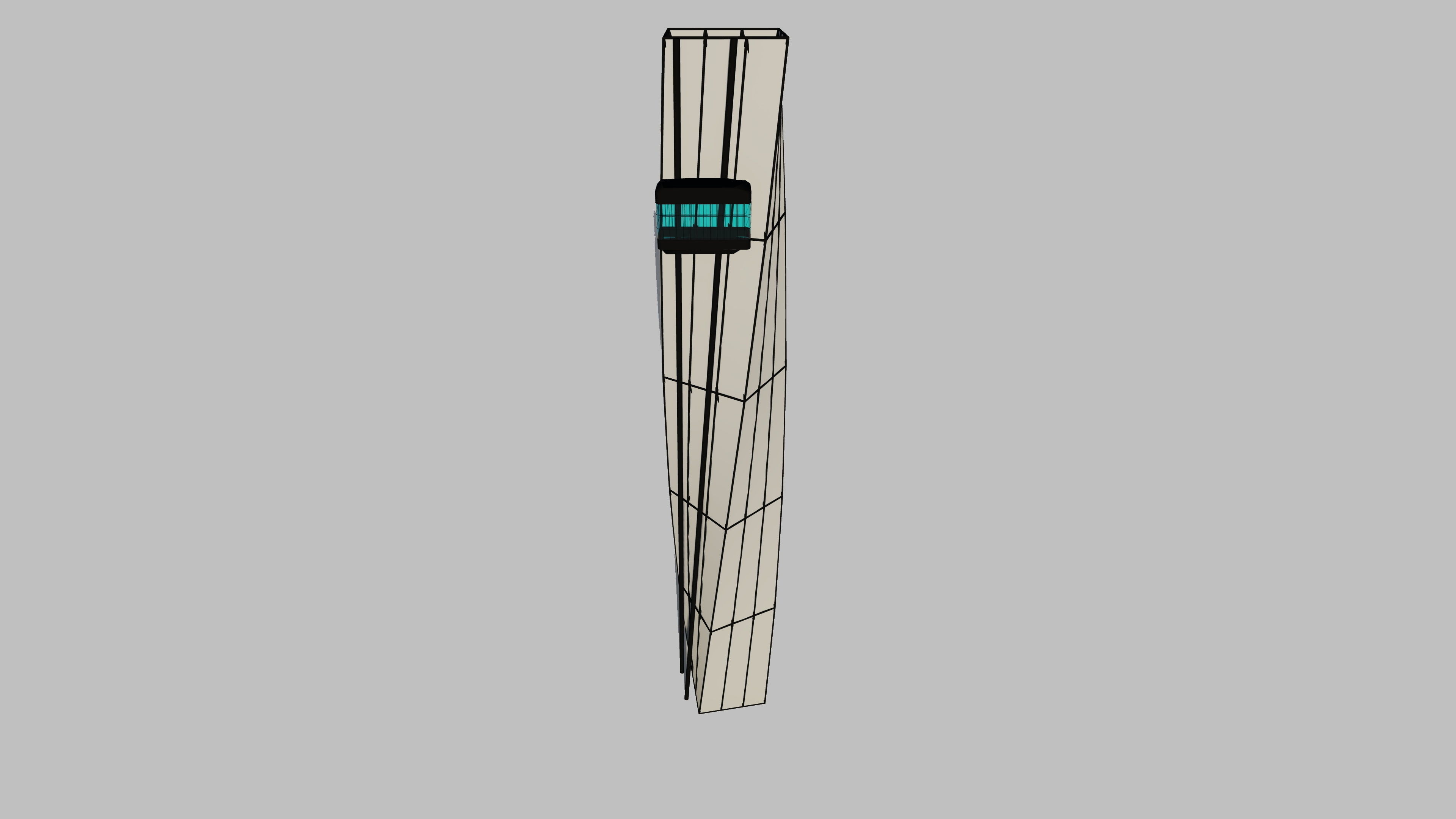 twisted Elevator 3D Model Low-poly 3D model_1