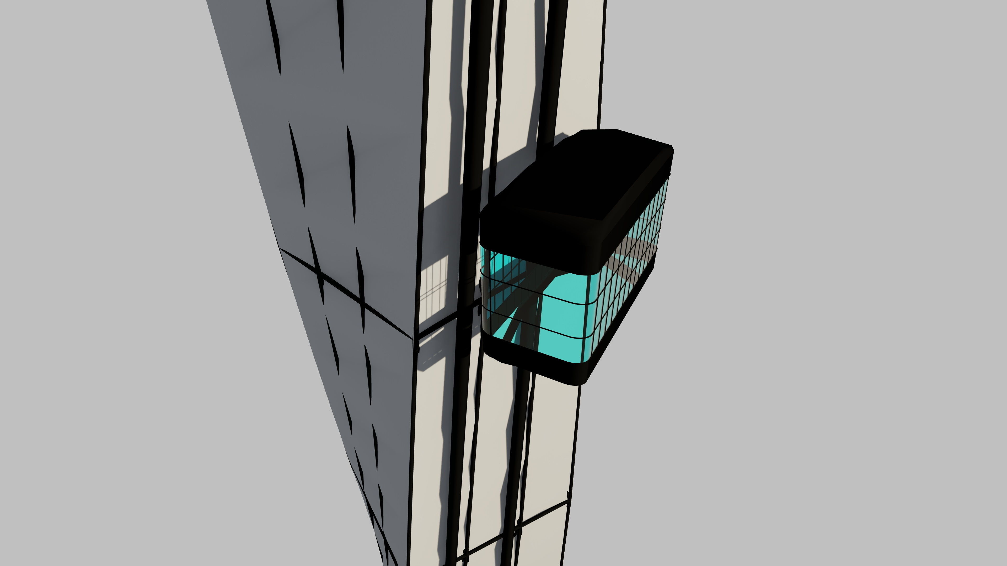 twisted Elevator 3D Model Low-poly 3D model_5