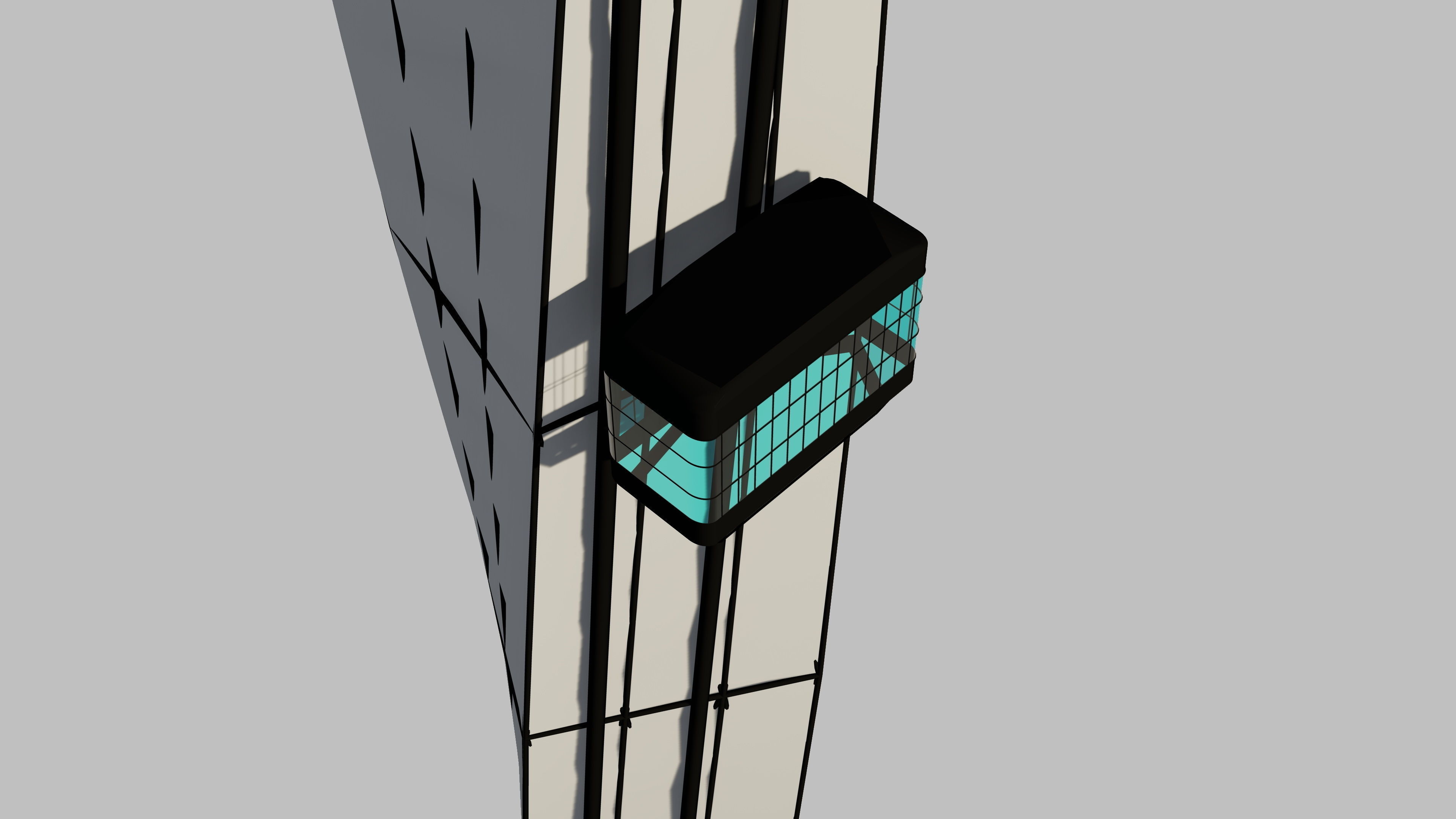 twisted Elevator 3D Model Low-poly 3D model_4