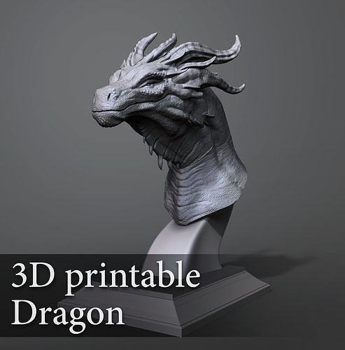 Dragon bust 3D print model