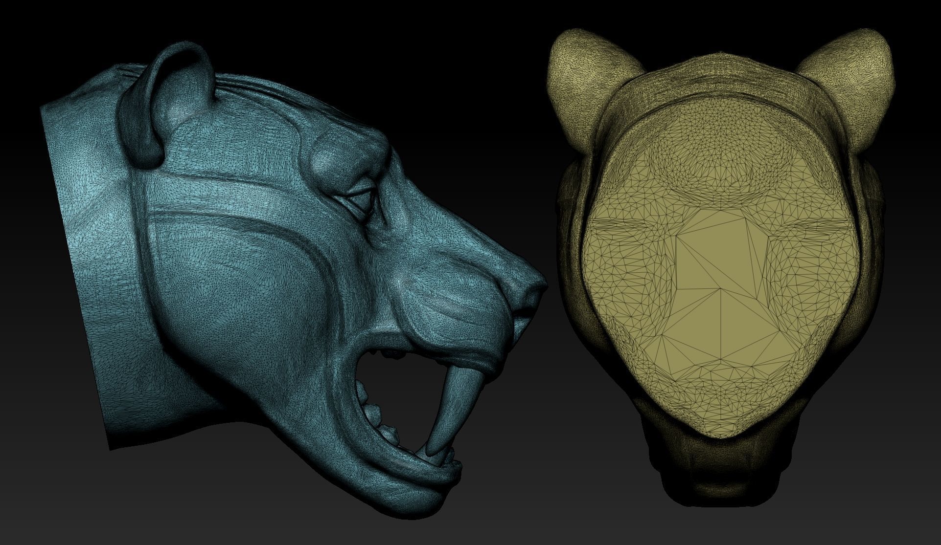 Tiger Head Number06 3D print model_7