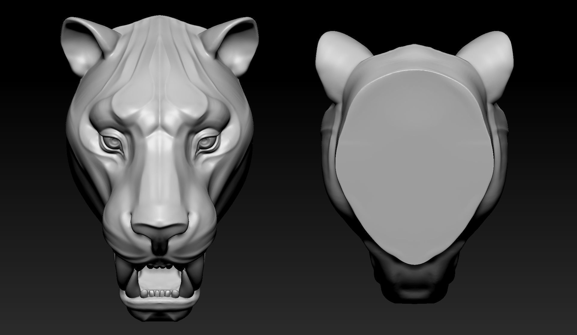 Tiger Head Number06 3D print model_3