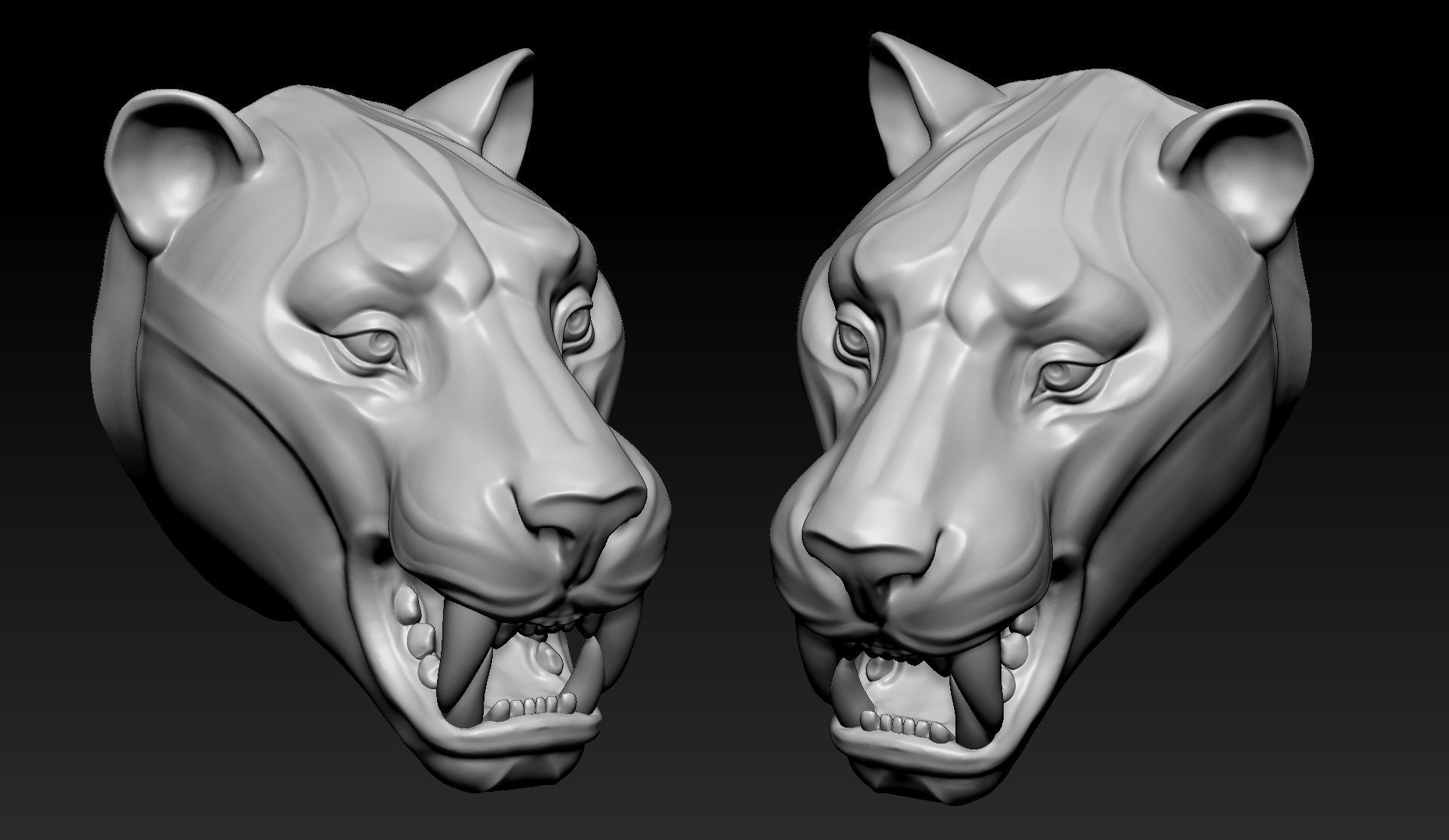 Tiger Head Number06 3D print model_5