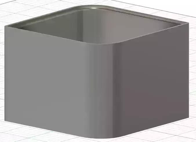 Vase rounded edge Model 3D