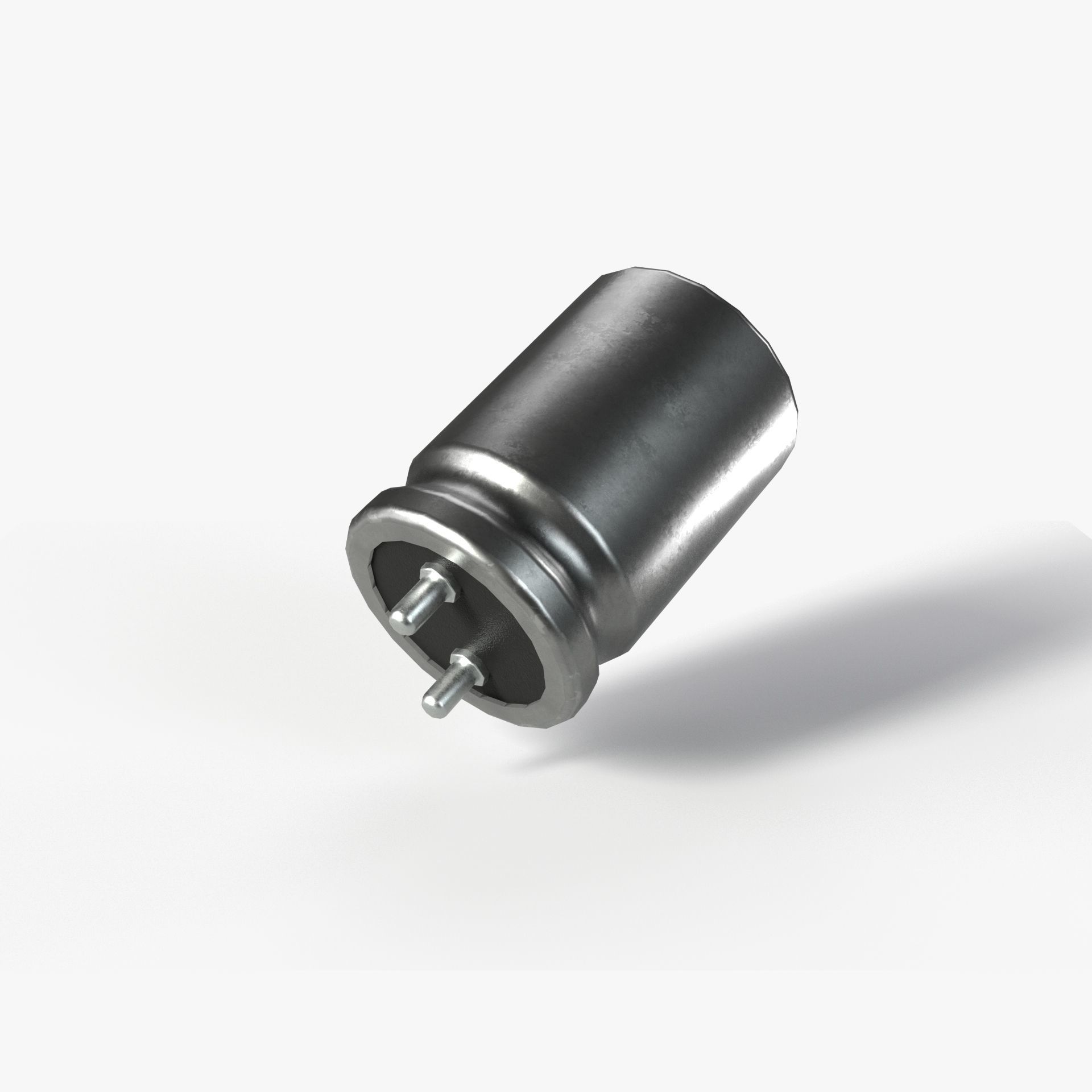 Capacitor with 2K PBR textures Low-poly 3D model_4