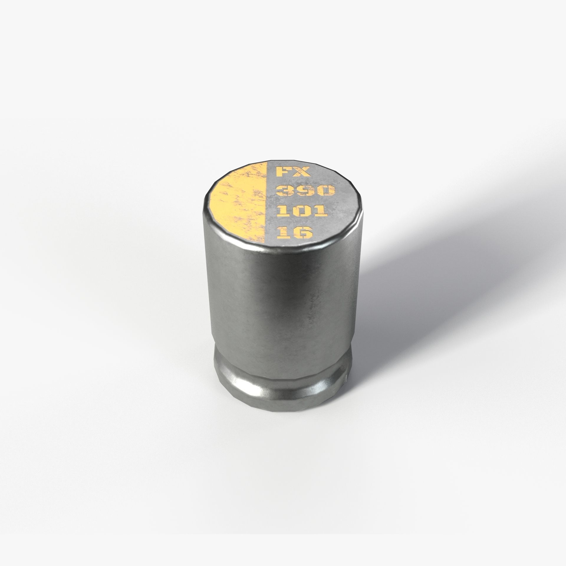 Capacitor with 2K PBR textures Low-poly 3D model_2