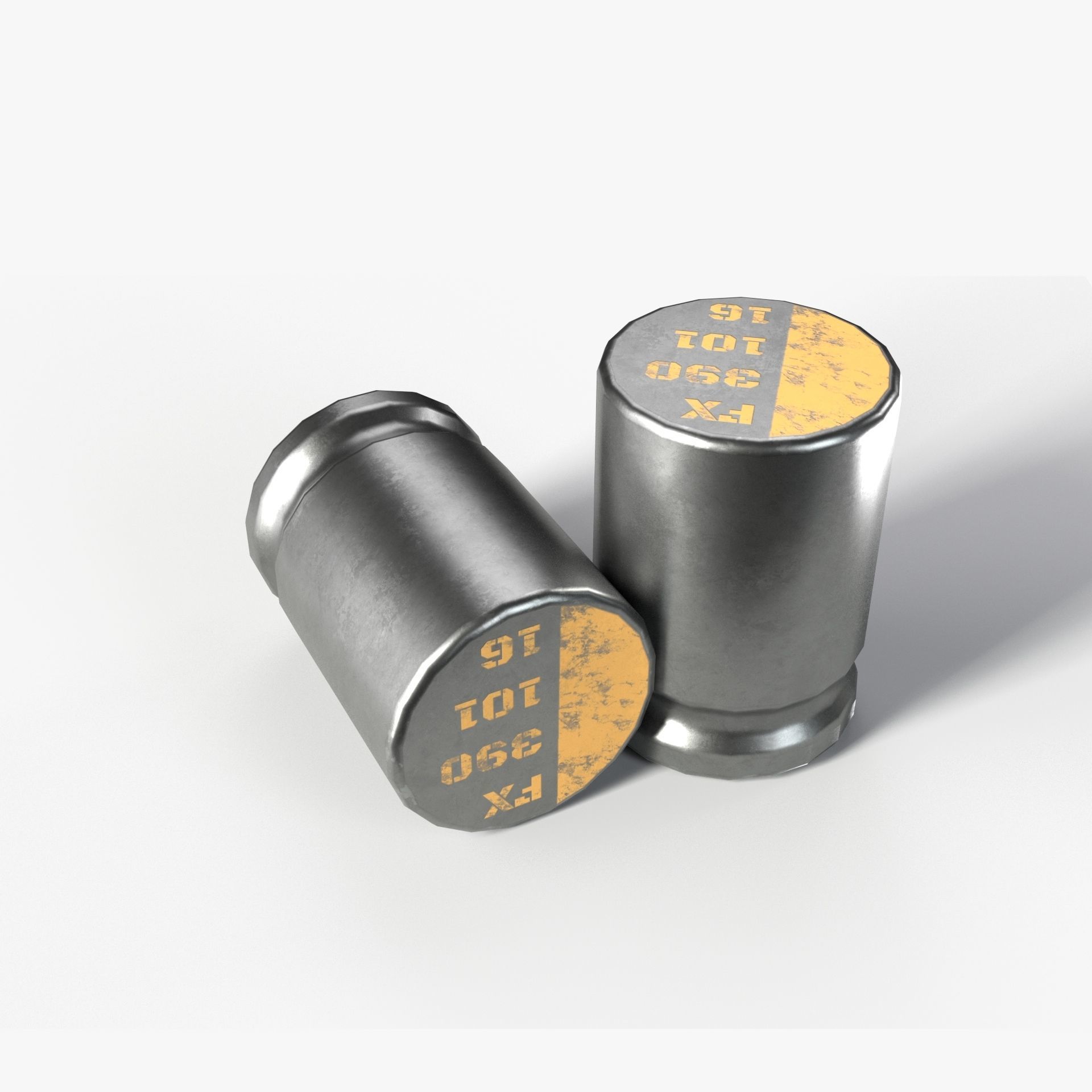 Capacitor with 2K PBR textures Low-poly 3D model_5