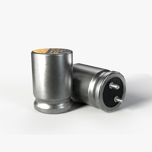 Capacitor with 2K PBR textures Low-poly 3D model