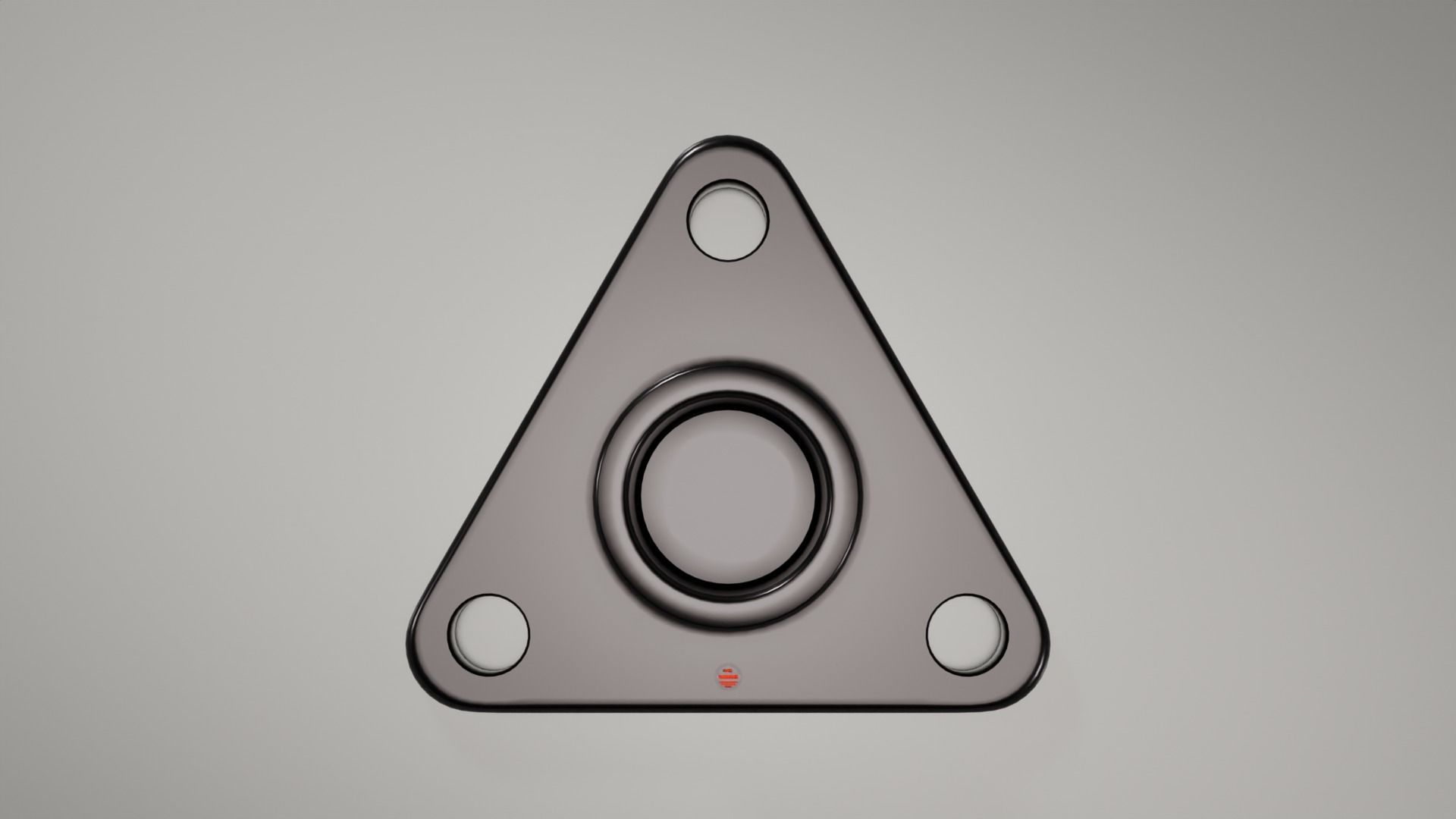   Triangular post retainer 3D model_1