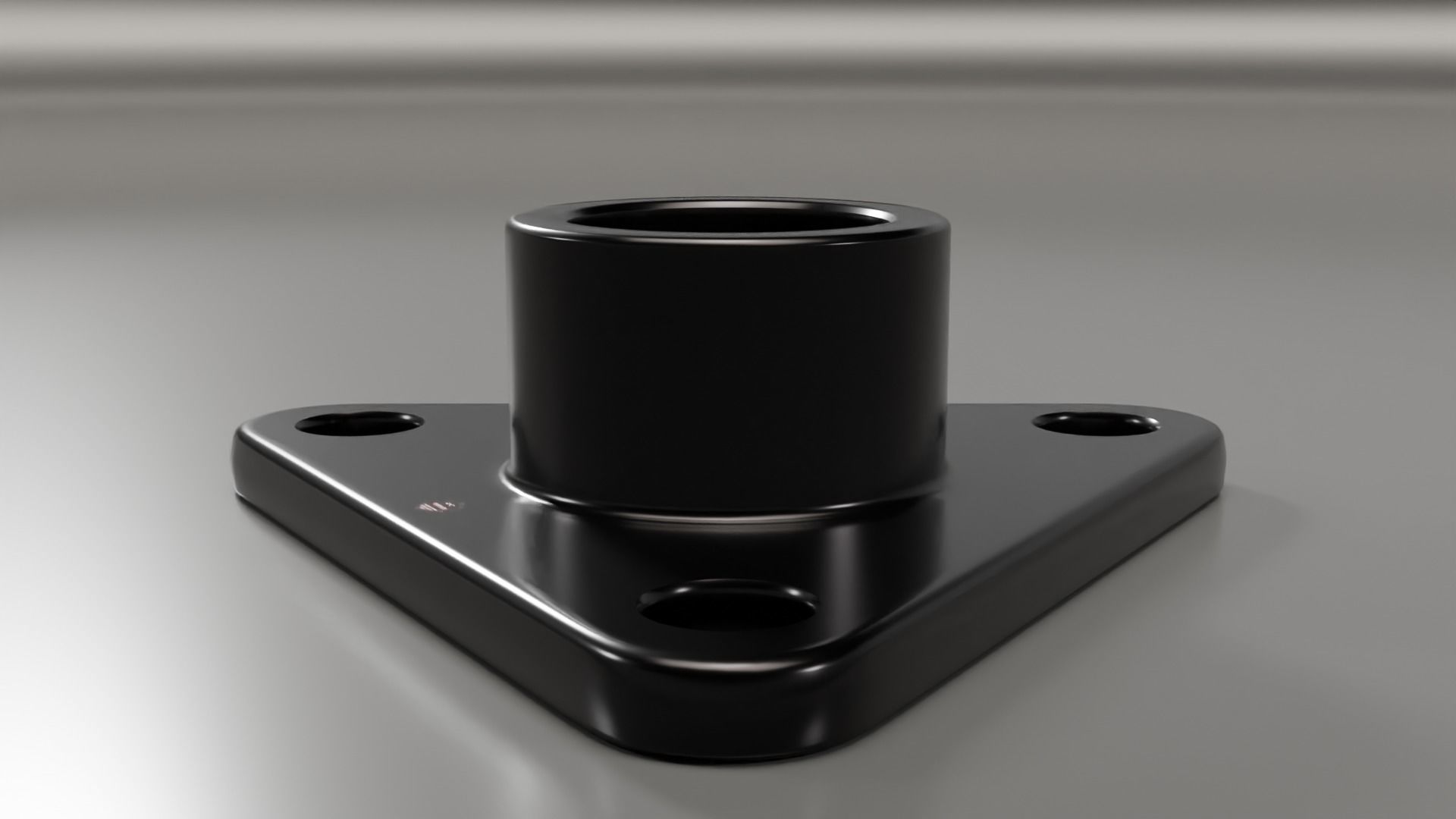   Triangular post retainer 3D model_5