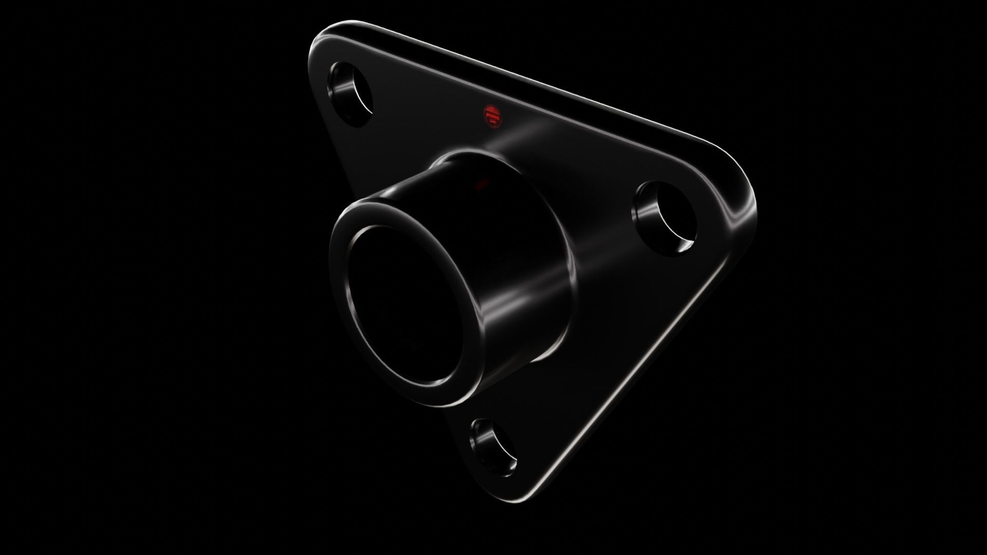   Triangular post retainer 3D model_13