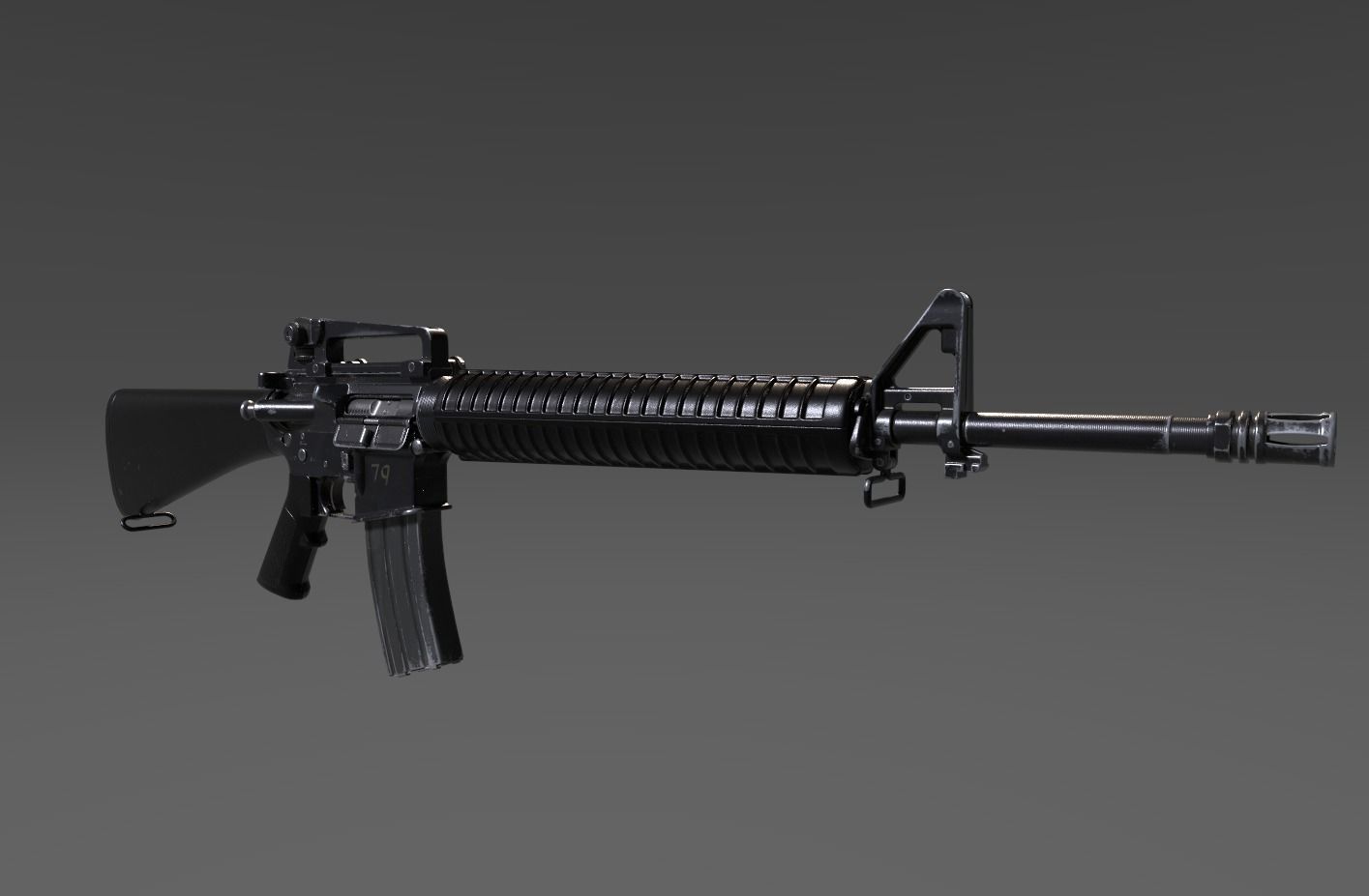 Assault Rifles Pack 3D Model Collection_8
