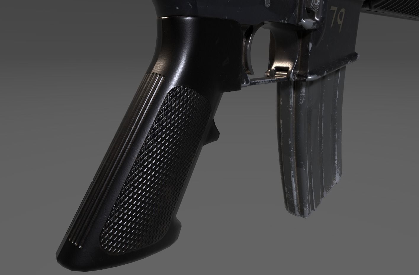 Assault Rifles Pack 3D Model Collection_9