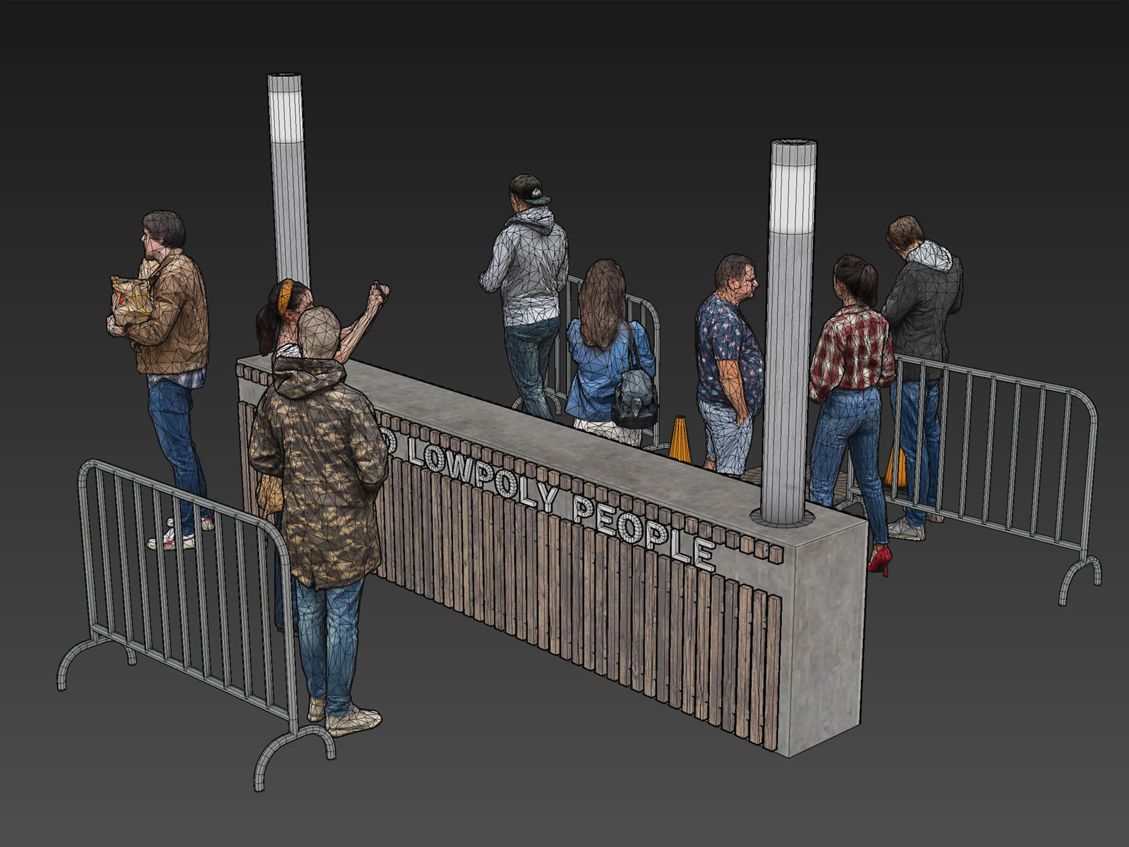 Stylized Lowpoly People Casual Pack Volume 6 Low-poly 3D model_8