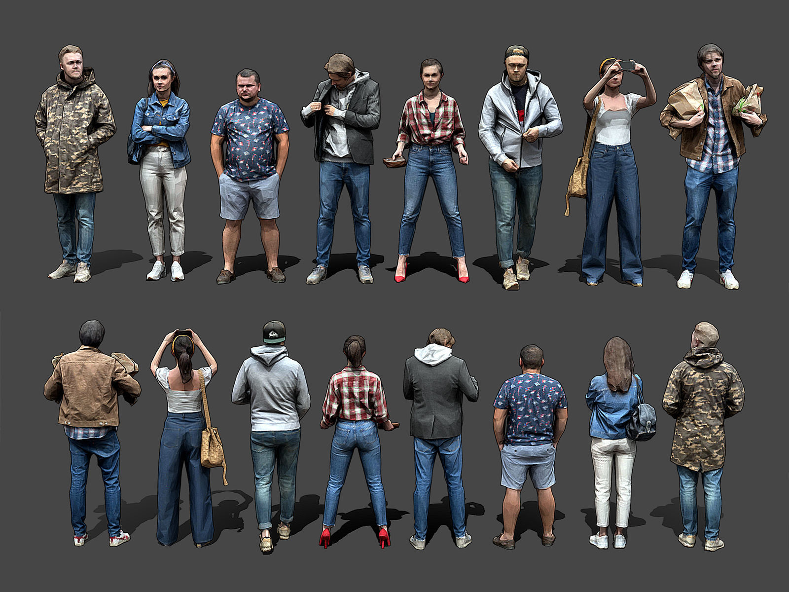Stylized Lowpoly People Casual Pack Volume 6 Low-poly 3D model_1