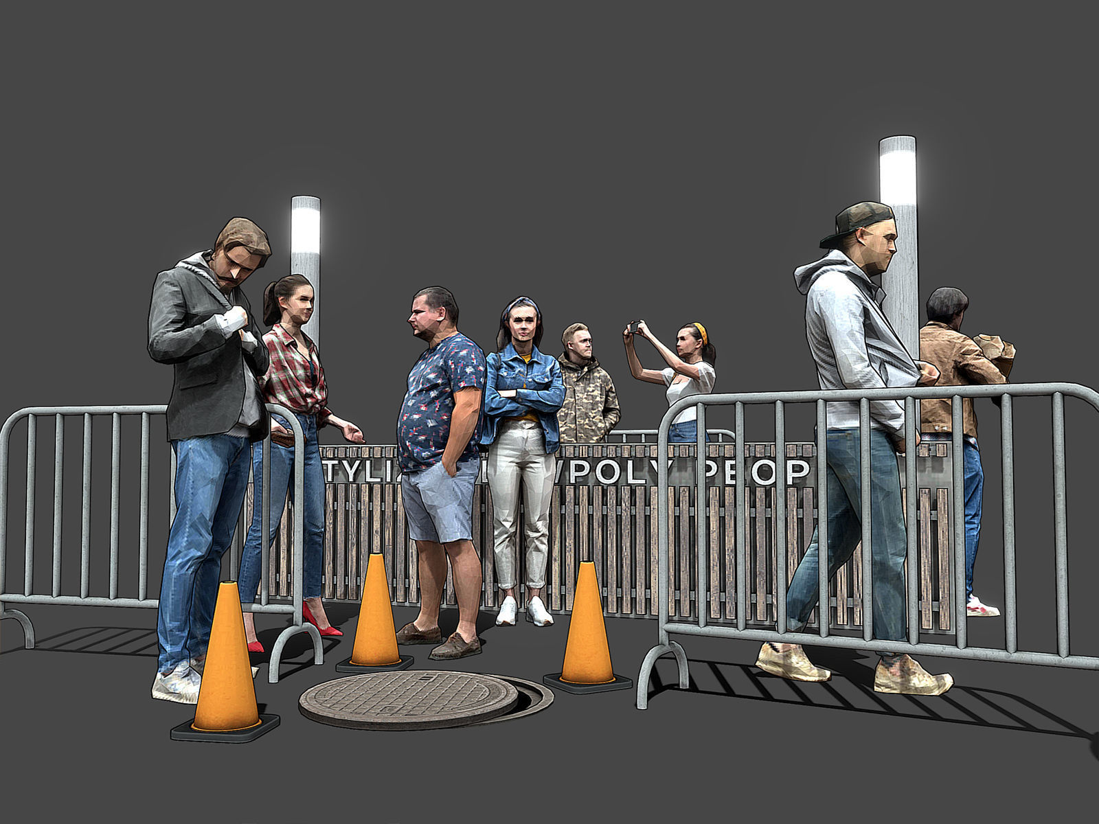 Stylized Lowpoly People Casual Pack Volume 6 Low-poly 3D model_6