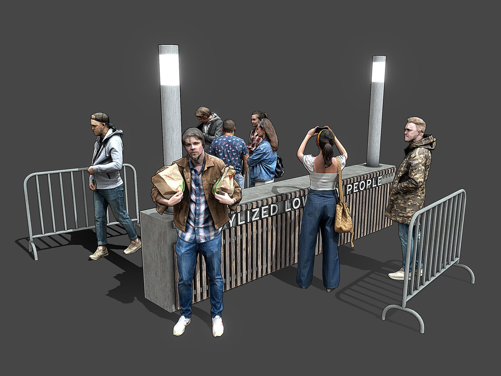 Stylized Lowpoly People Casual Pack Volume 6 Low-poly 3D model_4