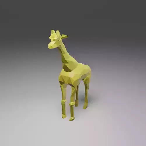 Geometric Giraffe Low-poly 3D model