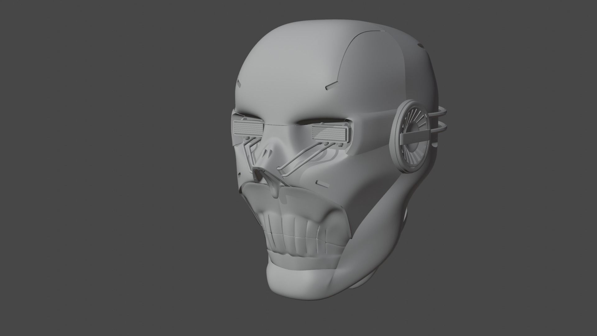 Random art of robotic head 3D model_4