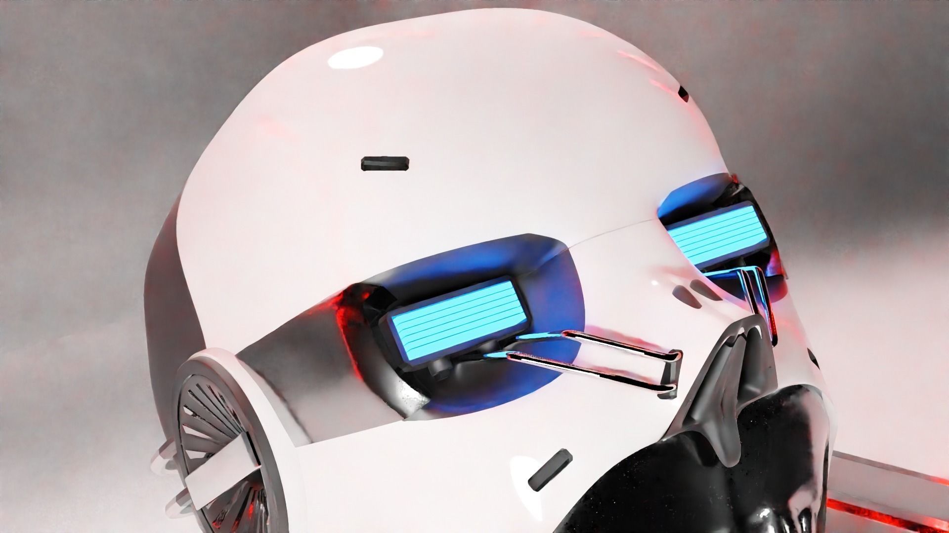 Random art of robotic head 3D model_1