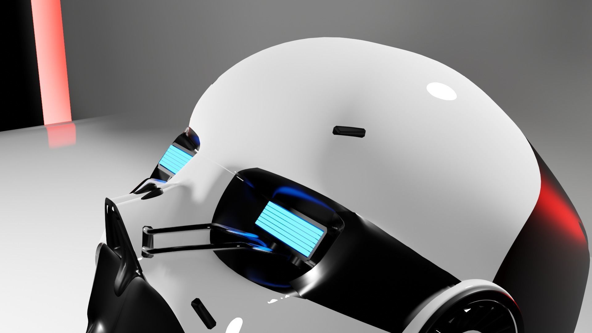 Random art of robotic head 3D model_2