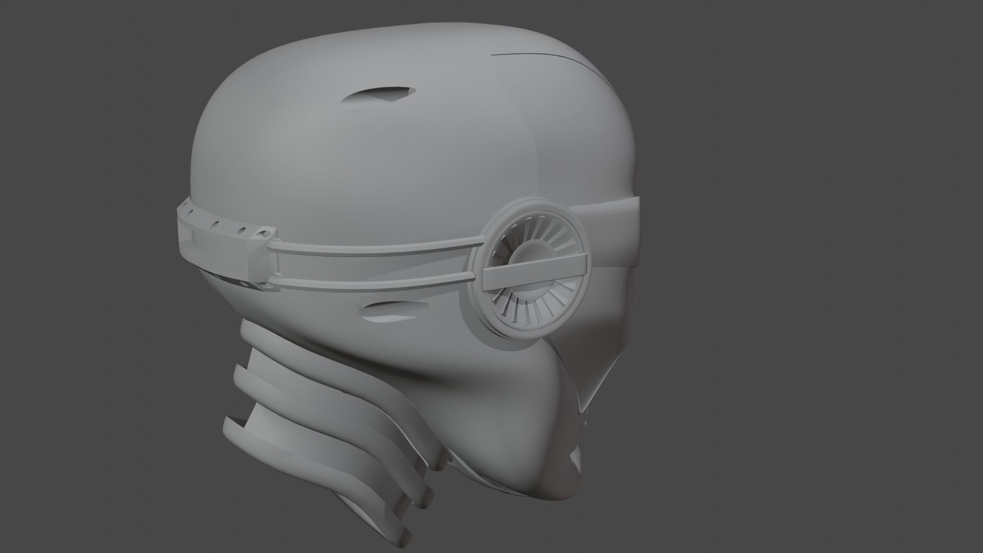 Random art of robotic head 3D model_5