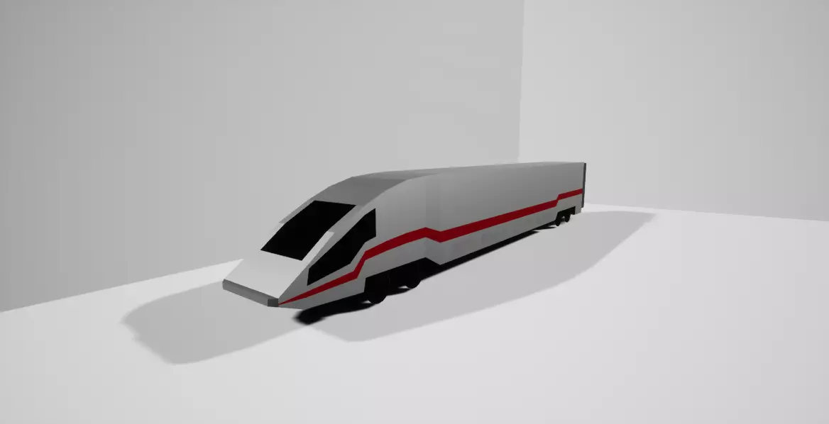 ICE Low poly train Free low-poly 3D model