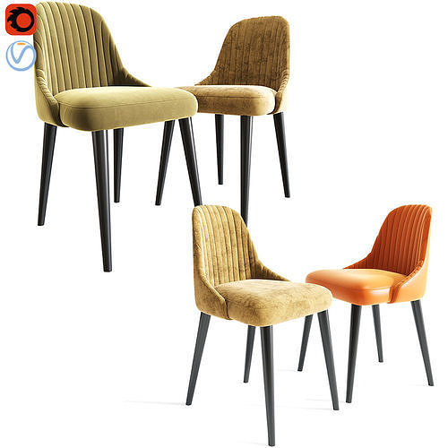 Torri Bar Stool And Dining Chair 3D model 4