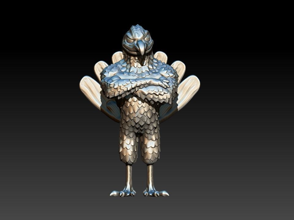 Hokie Bird 3D model 3D printable | CGTrader
